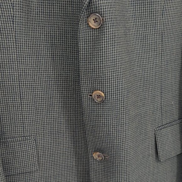 19921 Oscar de la Renta Wool Houndstooth Blazer Brown size 44R preppy academia - Picture 4 of 9